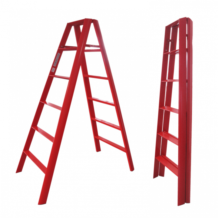 Thang nhôm ghế 6 bậc Advindeq AV306 (Đỏ) - Taiwan