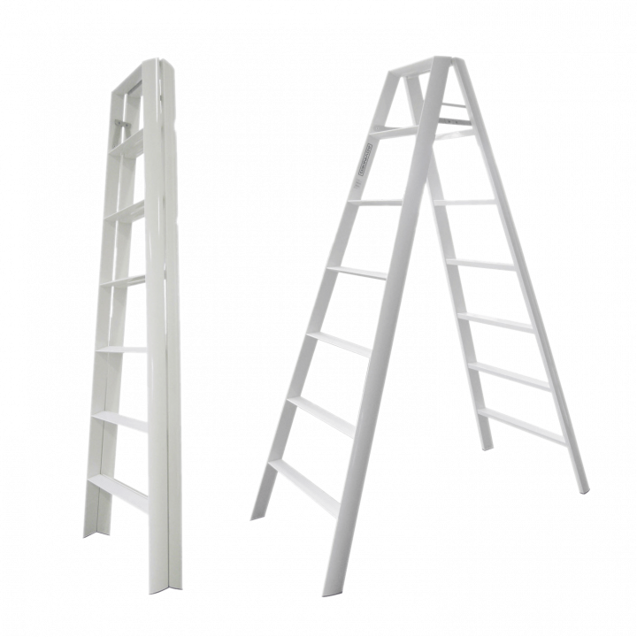 Thang nhôm ghế 7 bậc Advindeq AV307 (Trắng) - Taiwan