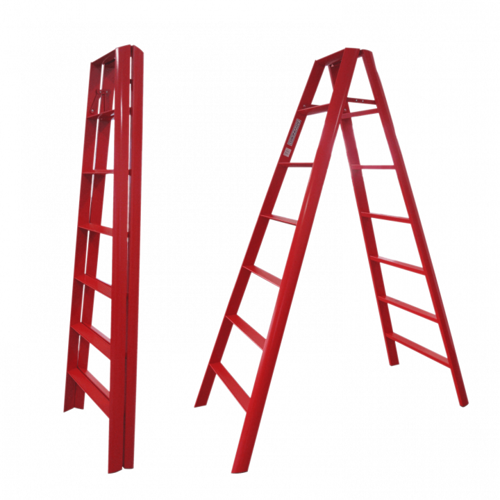 Thang nhôm ghế 7 bậc Advindeq AV307 (Đỏ) - Taiwan