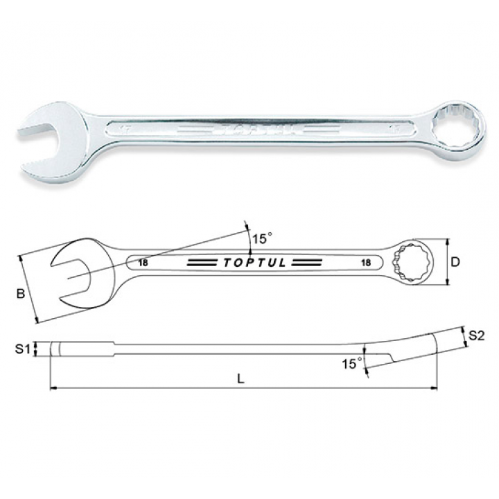 Cờ lê vòng miệng Toptul AAEW3232 32mm