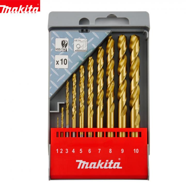 Bộ mũi khoan sắt 10 chi tiết 1-10mm Makita D-43561