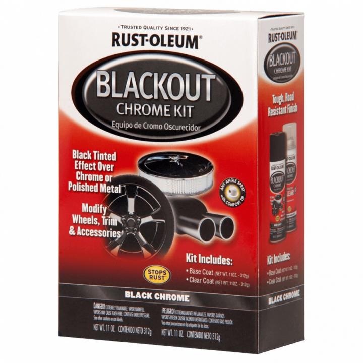 Sơn mạ crom Rust-Oleum Blackout Chrome Kit 