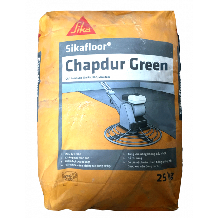 Bột xoa nền tăng cường bề mặt bê tông Sika Sikafloor Chapdur Green ...