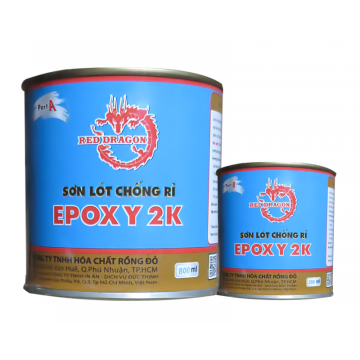 Sơn sắt mạ kẽm 2 thành phần Epoxy 2K lót Rồng Đỏ giúp bảo vệ sản phẩm sắt thép của bạn chống lại thời tiết và môi trường khắc nghiệt. Hãy xem hình ảnh liên quan để tìm hiểu thêm về hiệu quả và tính năng của loại sơn lót này.