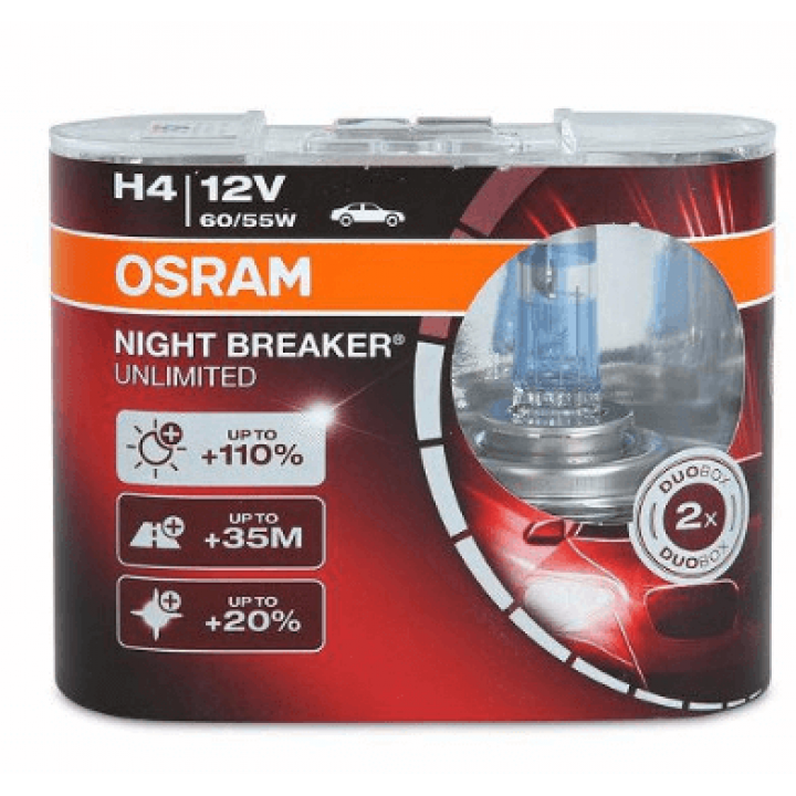 Bóng đèn tăng sáng Night Breaker Laser OSRAM H4 (bộ 2 bóng)