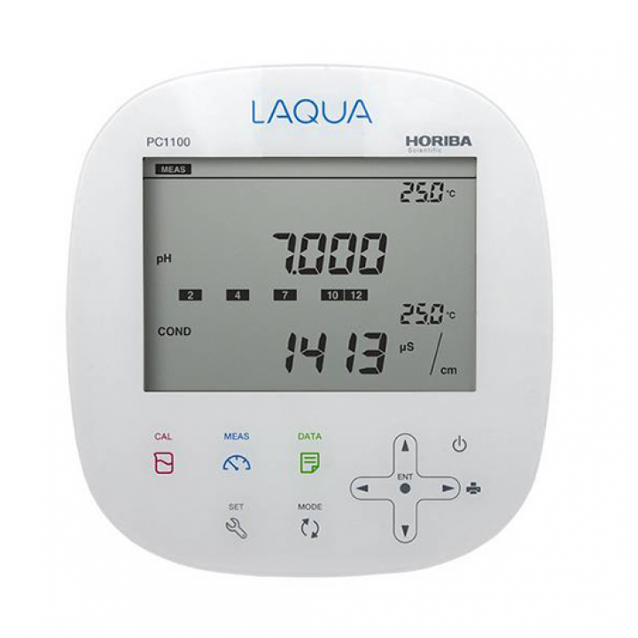 Máy đo pH/ thế oxy hóa-khử (ORP)/ độ dẫn/ điện trở/ độ mặn/ tổng hàm lượng chất rắn hòa tan (TDS) để bàn Horiba PC1100