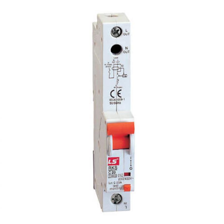 Cấu dao chống giật (aptomat) RCBO LS RKS 1P+N 16A