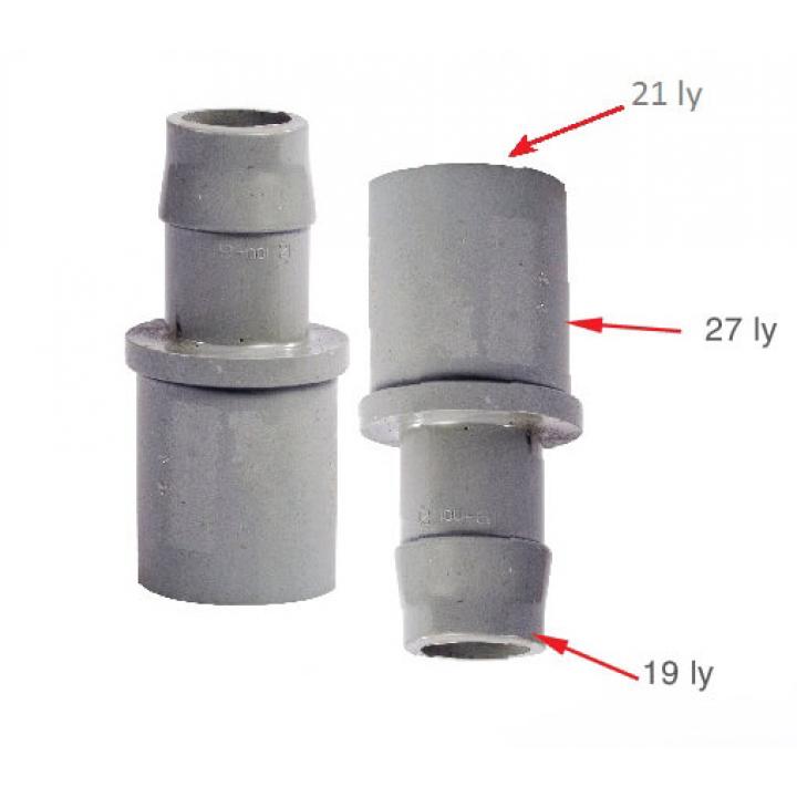Nối ống nước 21-27-19mm PVC N.21-27-19