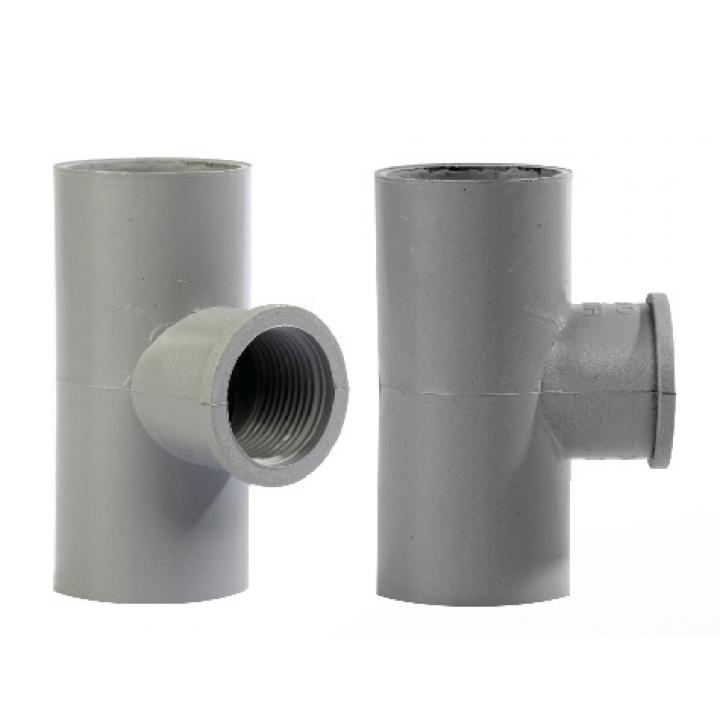 Nối ống nước T 34mm ren trong 27mm PVC T34-RT27