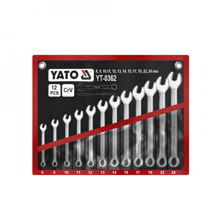 Bộ cờ lê vòng miệng 12PCS Yato YT-0362