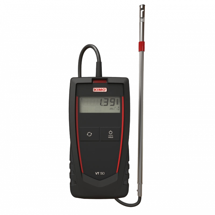 Máy đo tốc độ gió dạng dây nhiệt và nhiệt độ môi trường Kimo VT50