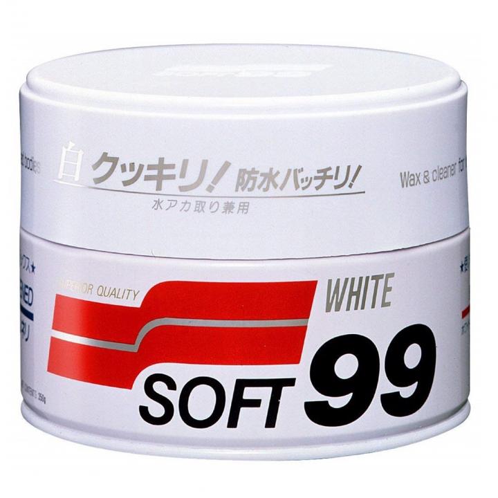 Sáp vệ sinh và phủ bóng sơn xe màu trắng SOFT99 W-3 350g