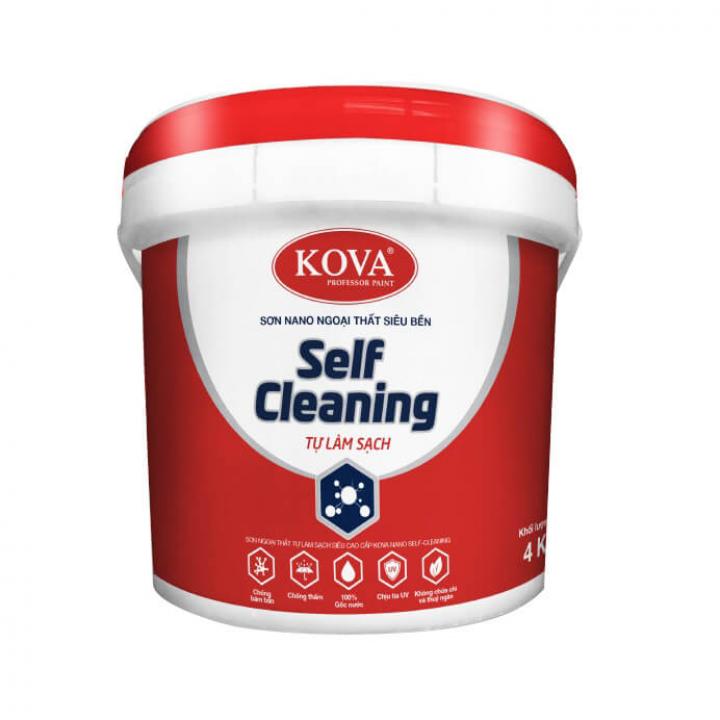 Sơn ngoại thất tự làm sạch siêu cao cấp KOVA NANO Self Cleaning Nền D-A