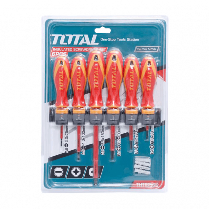Bộ 6 tua vít cách nhiệt Total THTIS566 24/T