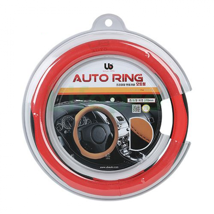 Bọc vô lăng Hàn Quốc UB Auto Auto Ring 380mm (Red)